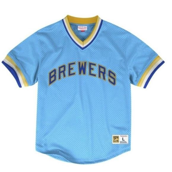 Mitchell & Ness Other - New Mens Mitchell & Ness Milwaukee Brewers Baseball Jersey